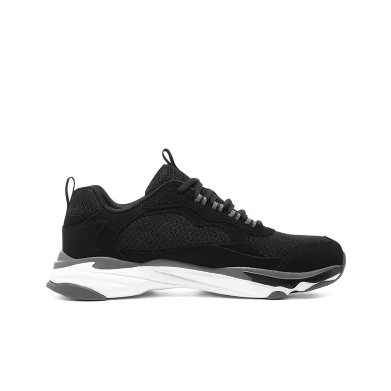Skechers Cushioning Anti Slip And Wear Resistant Low Top Casual Shoes Men's Black Gray Color-1