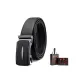 Litchi Grain Black Strap with Powder-Coated Black Buckle+Premium Box