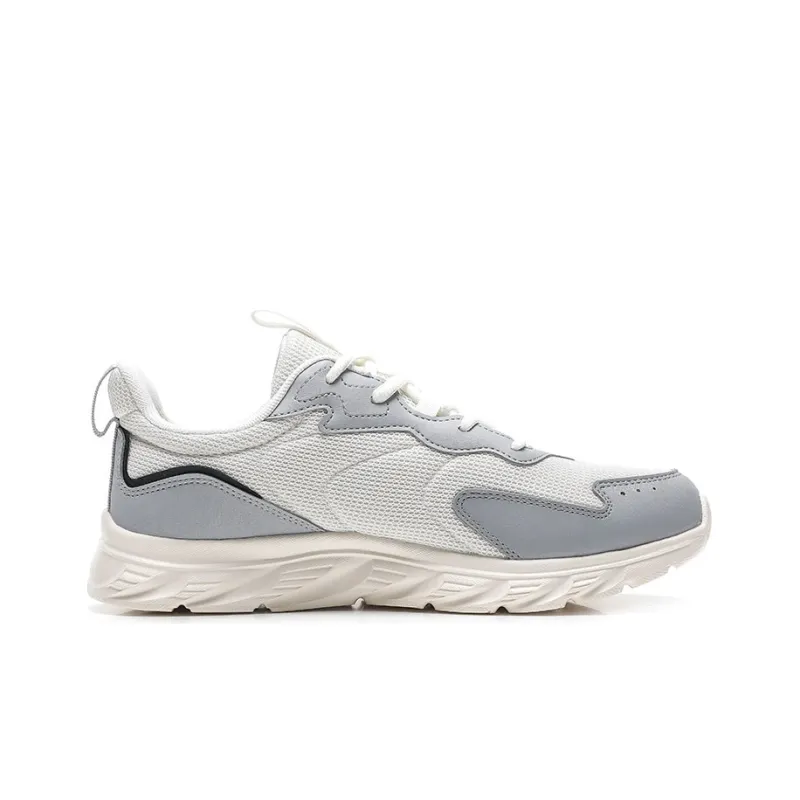 Anta Cushioned Anti Slip Wear Resistant Breathable Lightweight Low Top Running Shoes Men's White Gray Sports-1