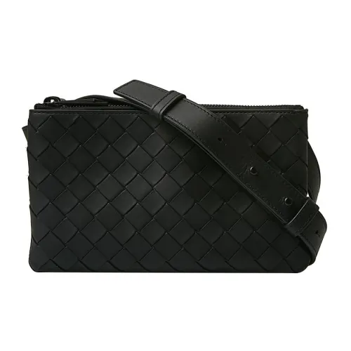Bottega Veneta Calfskin Messenger Bag Shoulder Bag Crossbody Bag Mini Men's Black