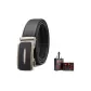 Litchi Grain Black Strap Matte Pearl Gunmetal Buckle+Premium Box