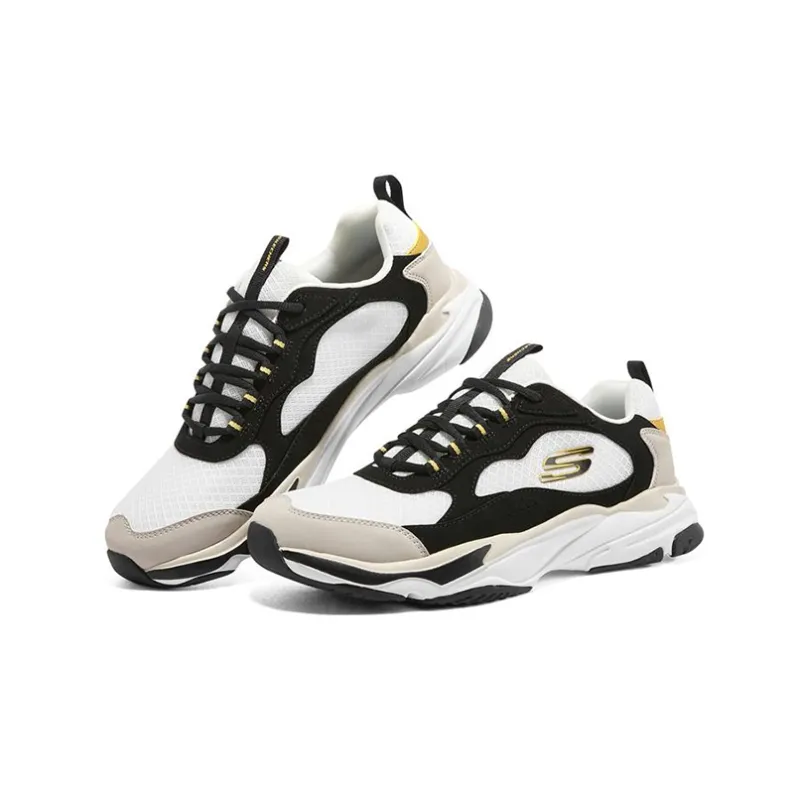 Skechers D'LITES 3.0 AIR Cushioning Anti Slip And Wear Resistant Low Top Casual Shoes Men's White-2