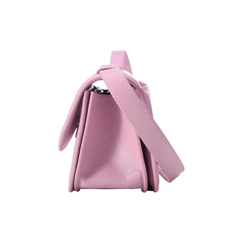 Balenciaga Gossip Cow Leather Shoulder Bag Portable Crossbody Bag Shoulder Bag Small Size Women's Light Pink-2