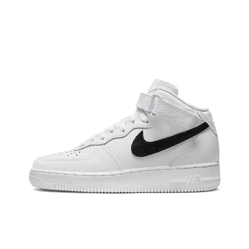 Nike Air Force 1 Mid '07 Snakeskin White Black Women's-0