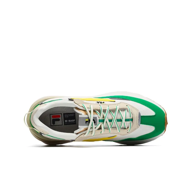 FILA JOGGER 3 Cushioning Anti Slip Wear Resistant Breathability Low Top Casual Shoes Men's White Green-3