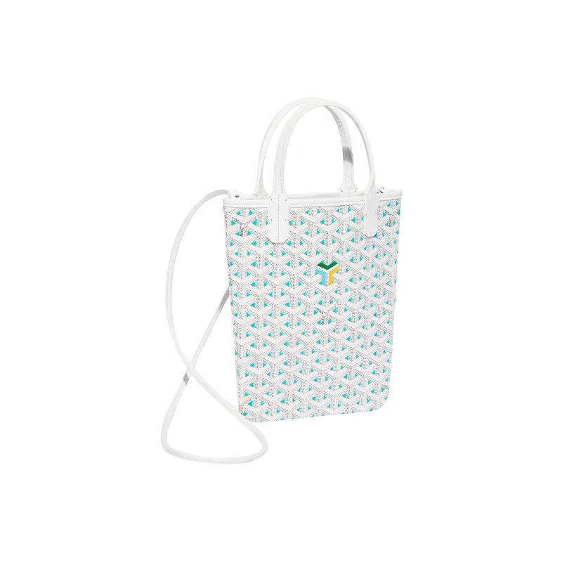 GOYARD Claire Voie Poitier Mini Vertical Bag White/Blue-1