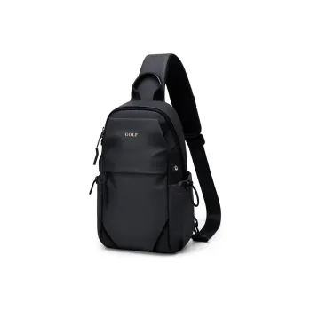 GOLF Fabric Shoulder Bag Crossbody Bag Fanny Pack Sling Bags Medium Size Men's Black/Gray