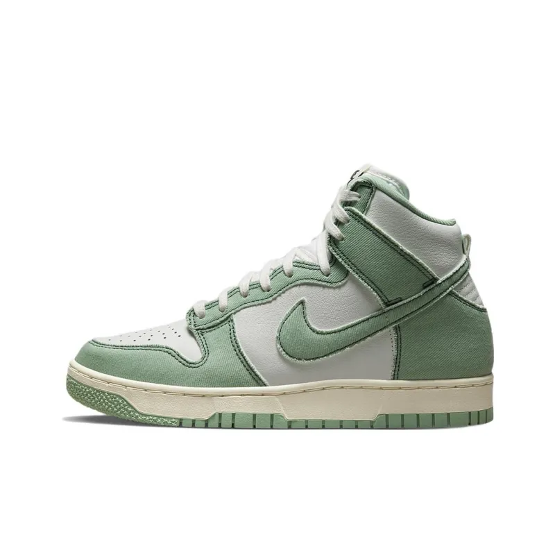 Nike Dunk High 1985 Enamel Green Denim Skate Shoes (W) - POIZON