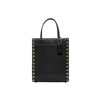 COACH Cashin Cow Leather Tote Bag Shopping Bag Handbag Shoulder Bag Crossbody Bag Mini Women's Black
