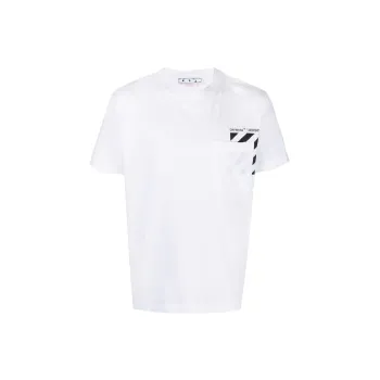 OFF WHITE Diag Stripe Pocket Tee