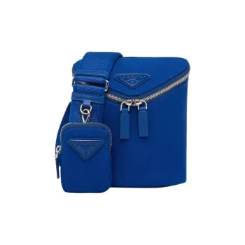 PRADA Canvas Bag, Crossbody Bag, Shoulder Bag Men's Blue