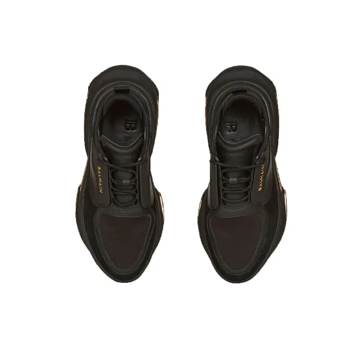BALMAIN B Bold Low Top Black Gold-2