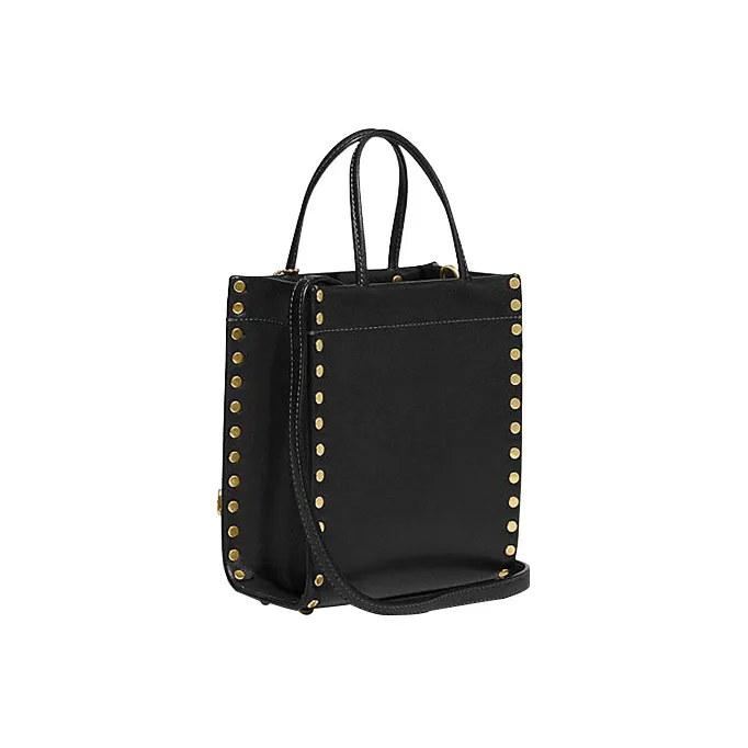 COACH Cashin Cow Leather Tote Bag Shopping Bag Handbag Shoulder Bag Crossbody Bag Mini Women's Black-1