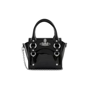 Vivienne Westwood Cow Leather Shoulder Bag, Crossbody Bag, Handbag Mini Women's Black