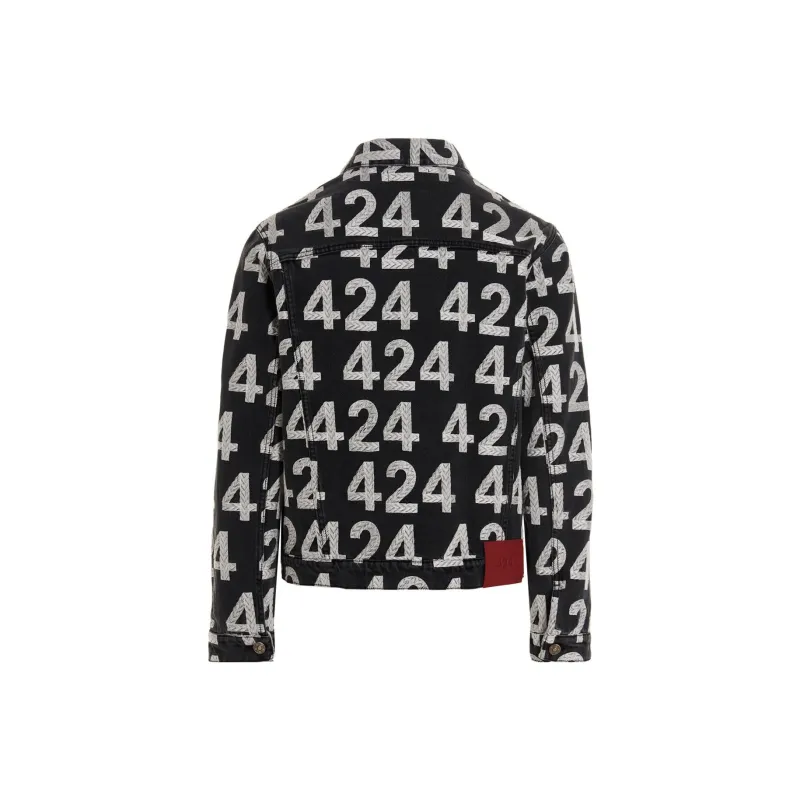 424 Logo print Cotton blend Denim Jacket-1