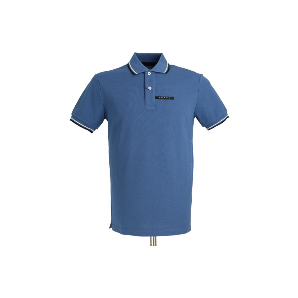 Prada blue polo shirt hotsell