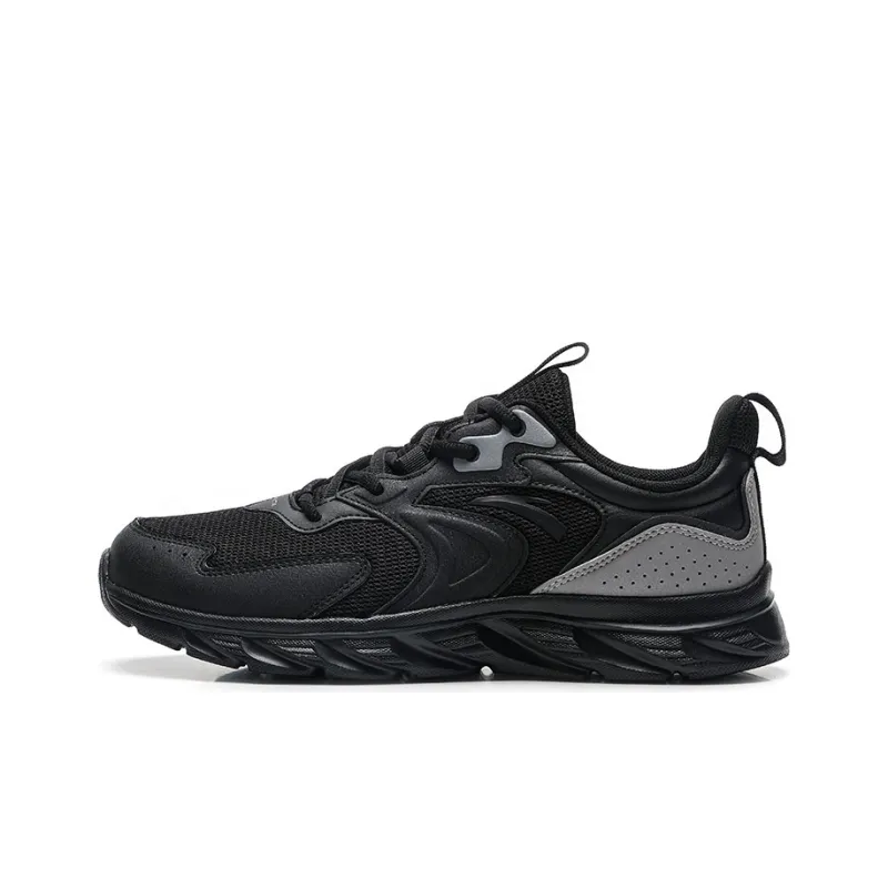 Anta Running Collection Anti Slip Wear Resistant Low Top Running Shoes Men's Black Gray Color-0