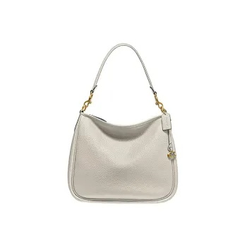 COACH Cary Soft Pebble Texture Cow Leather Handbag, Crossbody Bag, Shoulder Bag Women's Chalk White
