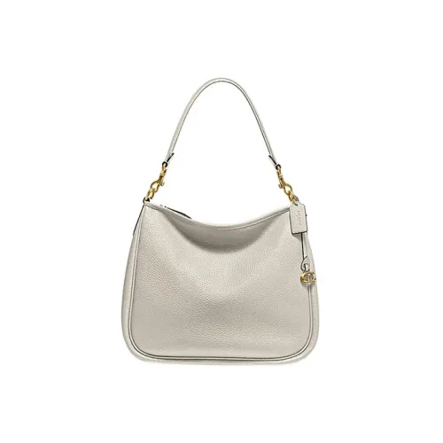 COACH Cary Soft Pebble Texture Cow Leather Handbag, Crossbody Bag, Shoulder Bag Women's Chalk White