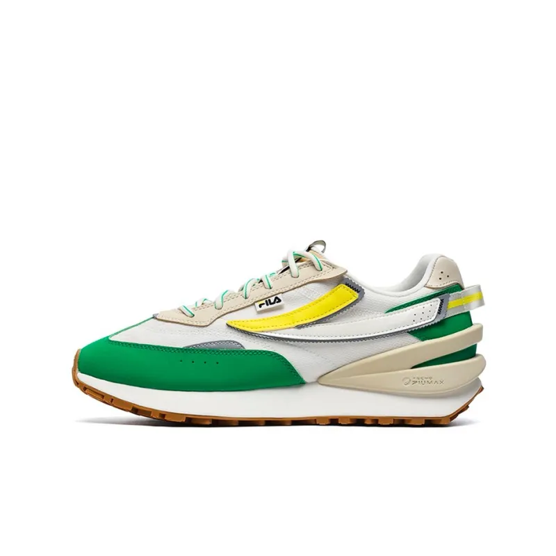 FILA JOGGER 3 Cushioning Anti Slip Wear Resistant Breathability Low Top Casual Shoes Men's White Green-0