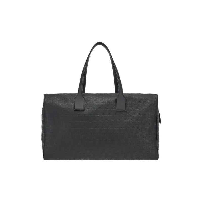 FERRAGAMO Calfskin Luggage Bag Handbag Men's Black-2
