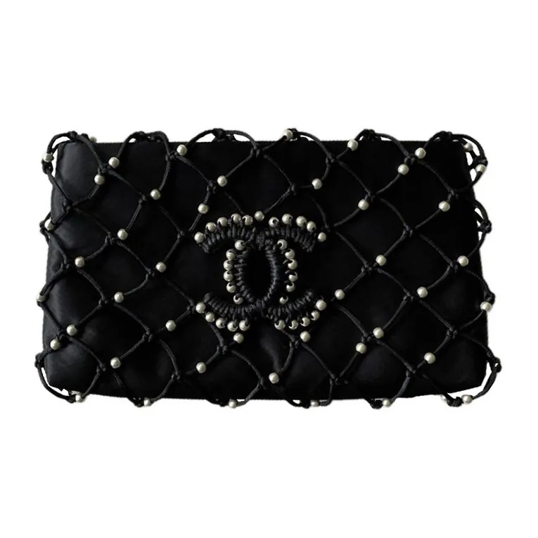 CHANEL Mesh Clutch Women's Black-0