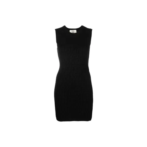 FENDI Sleeveless Dresses Women's Black