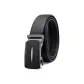 Litchi Grain Black Strap with Powder-Coated Black Buckle