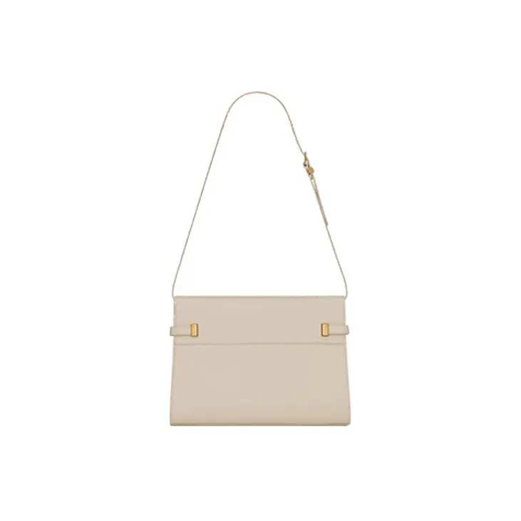 SAINT LAURENT MANHATTAN Cow Leather Crossbody Bag, Shoulder Bag Women's Vintage White-1