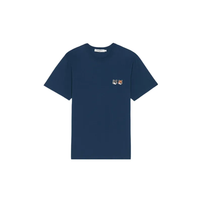Maison Kitsune T Shirts Men Denim Blue-0