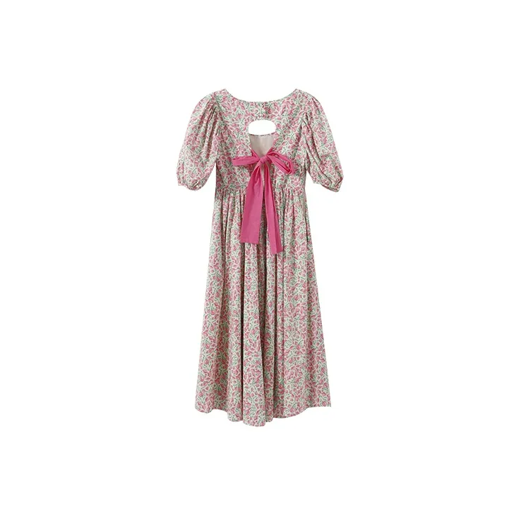 YUMOMO STAR Short Sleeved Dresses Women's Pink Floral-1