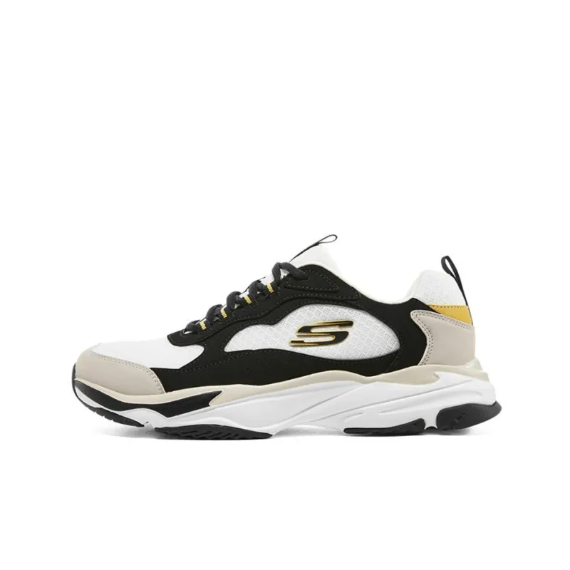 Skechers D'LITES 3.0 AIR Cushioning Anti Slip And Wear Resistant Low Top Casual Shoes Men's White-0