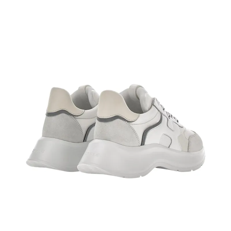 HOGAN H585 Low Top Casual Shoes Women's White Gray-3