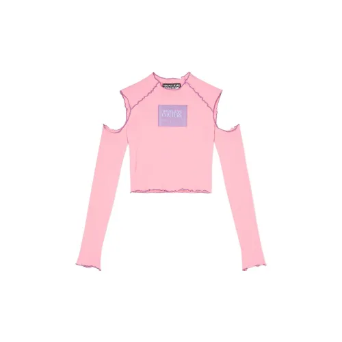 VERSACE JEANS COUTURE Crop Tops Women's Pink