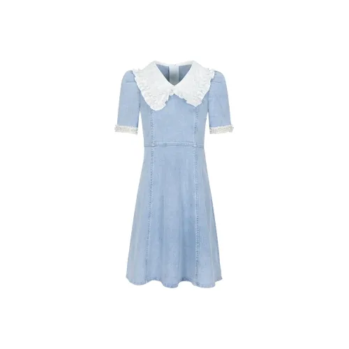 XANDRA Short-Sleeved Dresses Women's Sky Blue