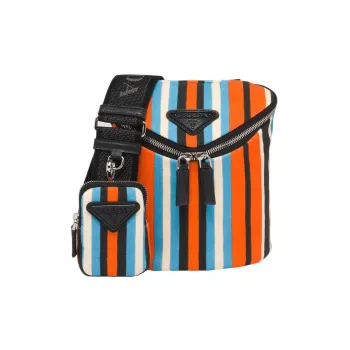 PRADA Fabric Shoulder Bag Crossbody Bag Men's Orange