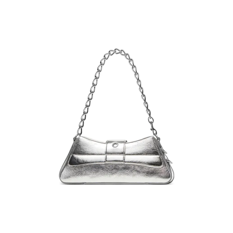 Balenciaga LINDSAY Cow Leather Portable Crossbody Bag Shoulder Bag Women's Silver-2