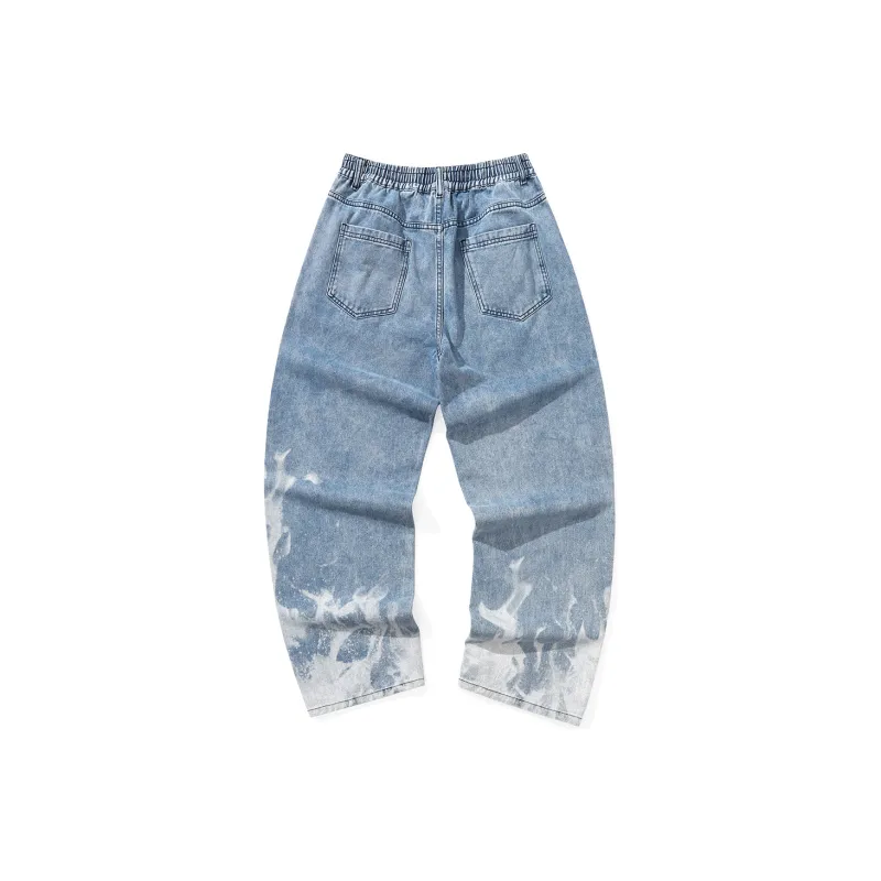 GENANX Straight Jeans Unisex Denim Blue-1