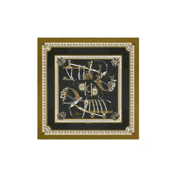 HERMES Shawls Women's Bronze/Black/White
