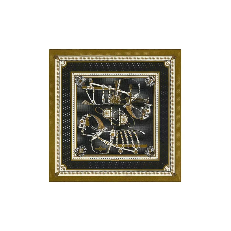 HERMES Shawls Women's Bronze/Black/White-0