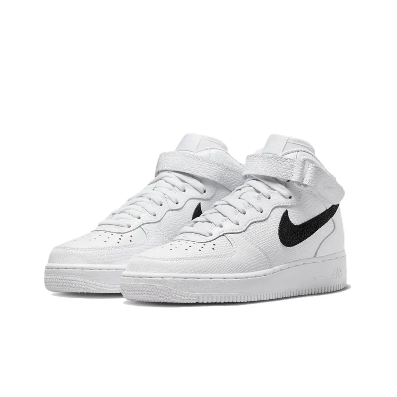 Nike Air Force 1 Mid '07 Snakeskin White Black Women's-2