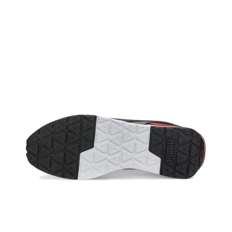 PUMA R22 Low Top Casual Shoes Unisex Black Red-5
