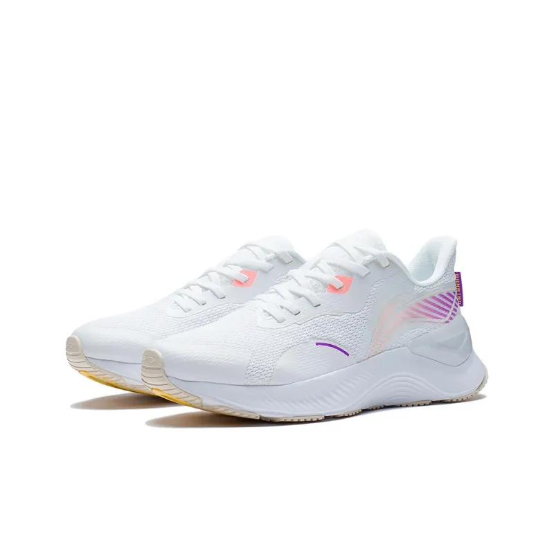 LiNing YueYing 1.0 Yueying Breathable Low Top Running Shoes Women's White Purple-2