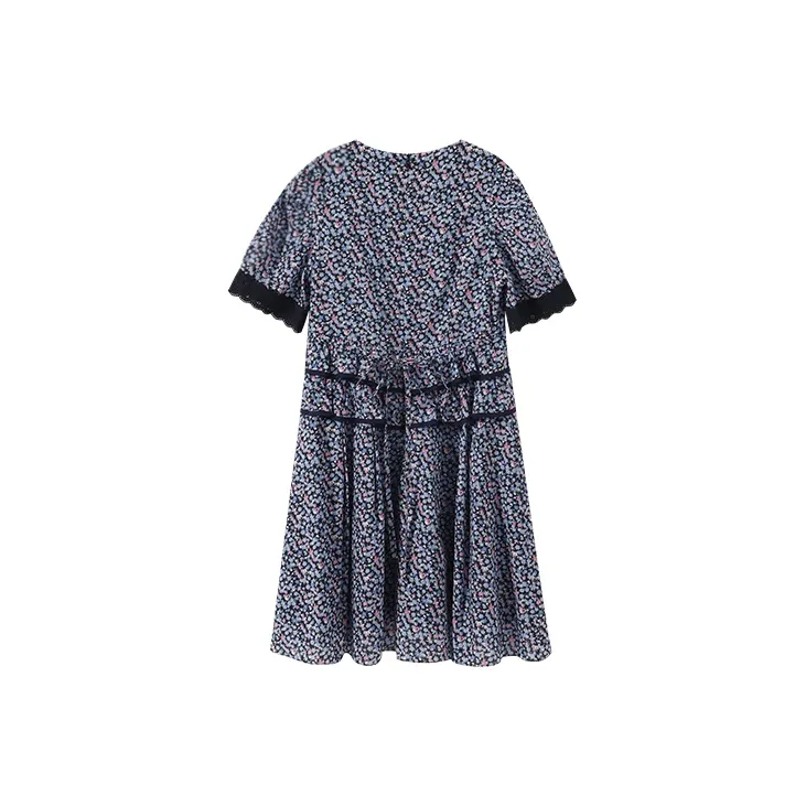 YUMOMO STAR A Line Skirt Dress Floral Blue-1