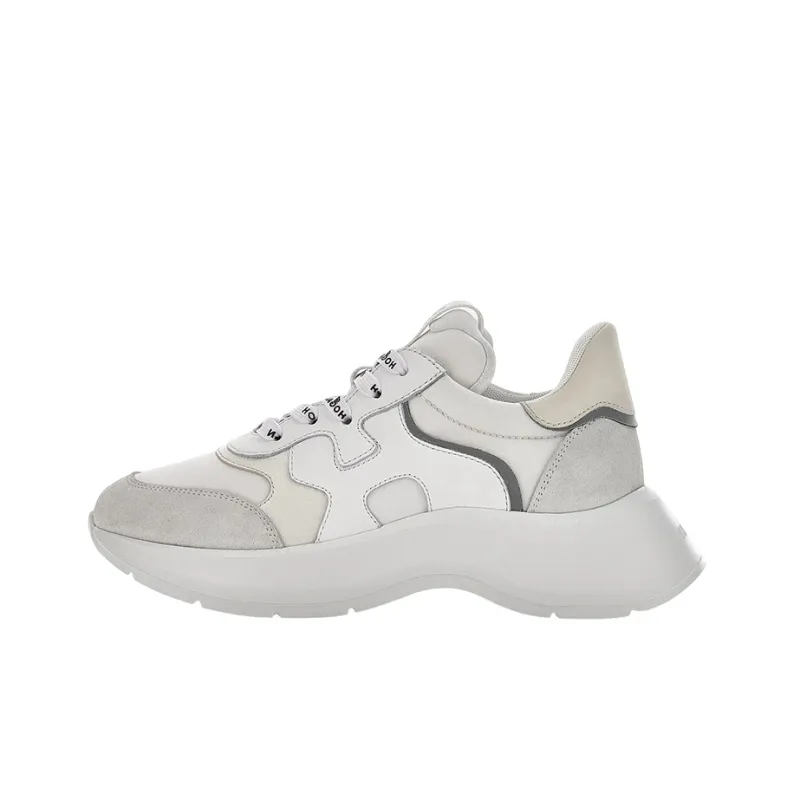 HOGAN H585 Low Top Casual Shoes Women's White Gray-0