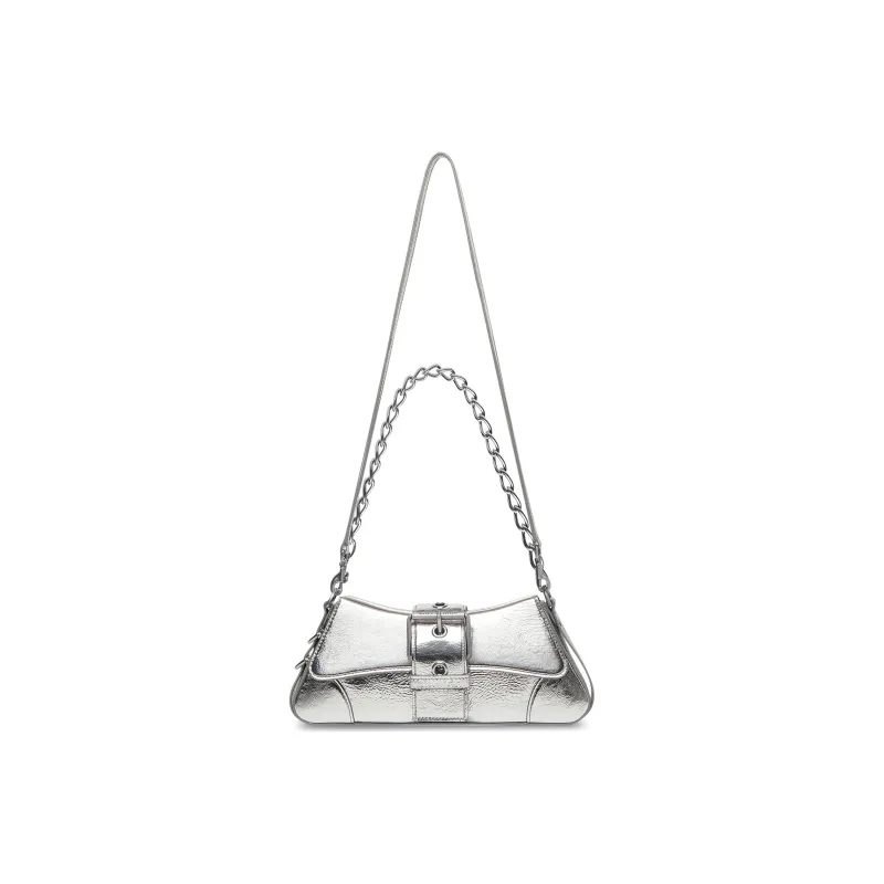 Balenciaga LINDSAY Cow Leather Portable Crossbody Bag Shoulder Bag Women's Silver-5