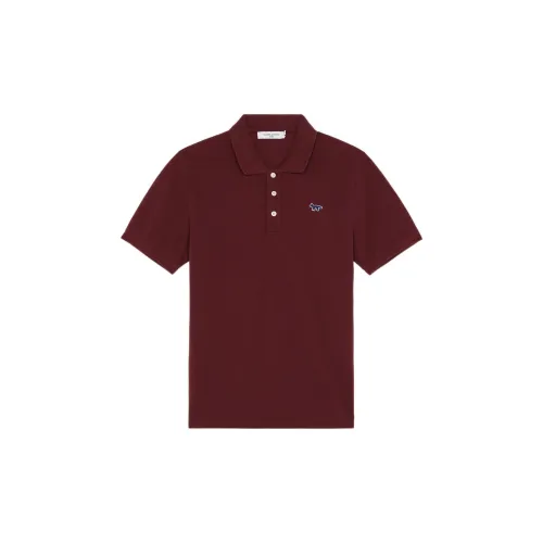 Maison Kitsune Polo Shirts Men Burgundy