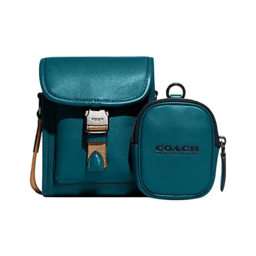 COACH Charter Cow Leather Combo Bag Storage Bag Shoulder Bag Crossbody Bag Men's Dark Tortoiseshell