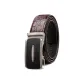 Stone Pattern Brown Strap Matte Gunmetal Buckle