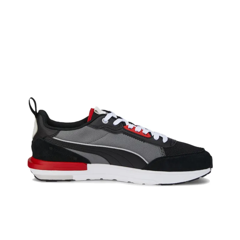 PUMA R22 Low Top Casual Shoes Unisex Black Red-1